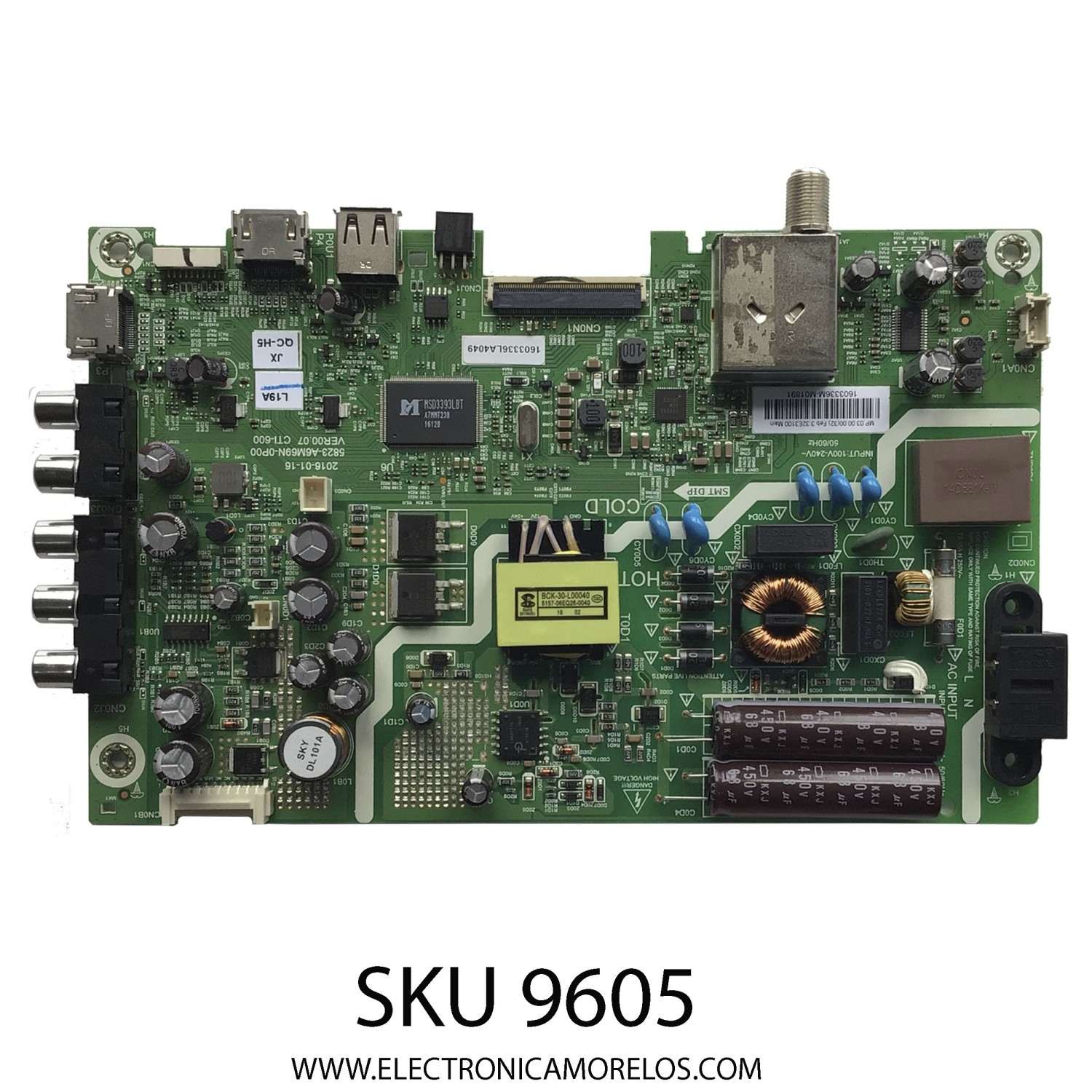 MAIN FUENTE ((COMBO)) PARA TV LG / NUMERO DE PARTE 5823-A6M69N-0P00 / 32E3100 / CTI-600 / E21887 / VER00.07 / 1603336 / 1603116 / PANEL GLD320HY (BD0-L01) REV.00 / DISPLAY'S HV320WHB-N56 / HV320WHB-N81 / MODELO 32LH500B